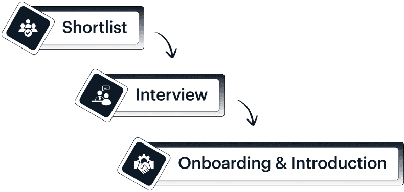 Hire developer onboarding and team collaboration illustration